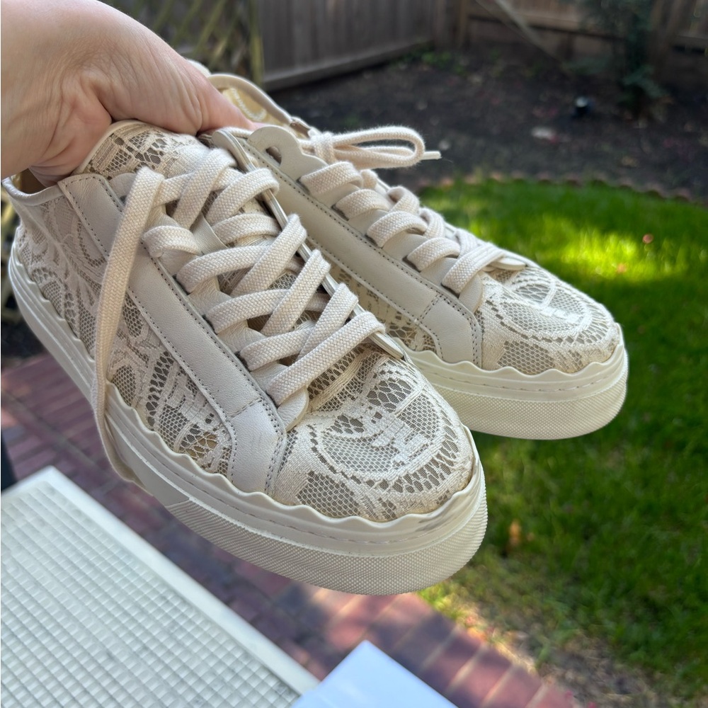 Chloe woody lace sneakers. Sz 39